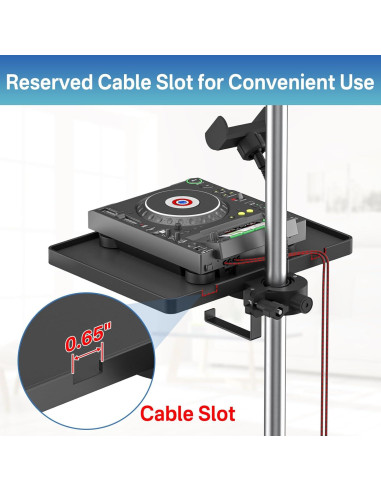 Bandeja Universal para Soporte de Micrófono con Soporte para Bebidas
