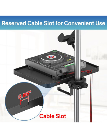 Bandeja Universal para Soporte de Micrófono con Soporte para Bebidas