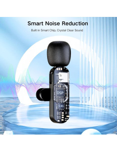 Micrófono Inalámbrico USB-C HOSONGIN Lavalier 6h Batería 2