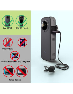 Micrófono Cubilux MLC-6 Unidireccional para Insta360 ONE X2/X3 2