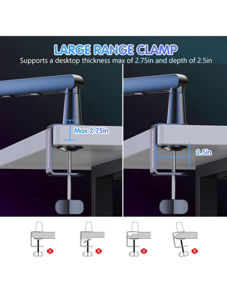 Brazo de Micrófono Ajustable HLS09 de Aluminio Negro