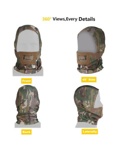 Máscara Balaclava Táctica CMAIR4U MA-205 con Protector Bucal 2
