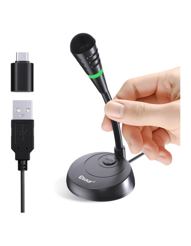 Micrófono USB Etour Mini Cardioide para PC y Mac - 1.8m