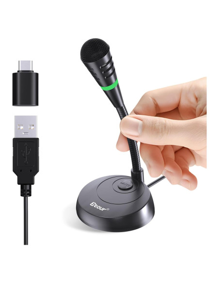 Micrófono USB Etour Mini Cardioide para PC y Mac - 1.8m Micrófono USB Etour Mini Cardioide para PC y Mac - 1.8m