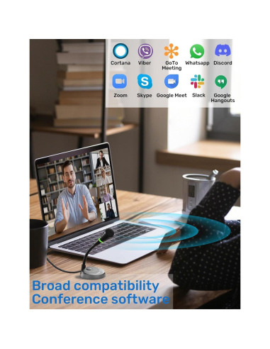 Micrófono USB Etour Mini Cardioide para PC y Mac - 1.8m