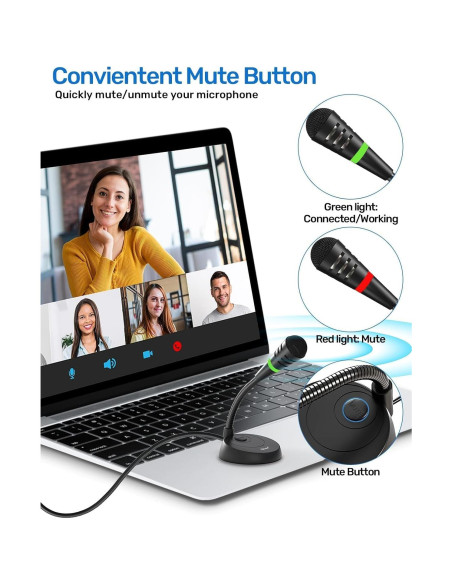 Micrófono USB Etour Mini Cardioide para PC y Mac - 1.8m Micrófono USB Etour Mini Cardioide para PC y Mac - 1.8m