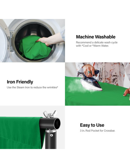 Pantalla de Fondo Verde Chromakey Julius Studio 5x10 pies Pantalla de Fondo Verde Chromakey Julius Studio 5x10 pies