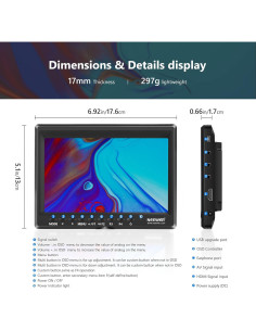 Monitor de Campo Neewer F100 7" HD IPS 1280x800 HDMI 2