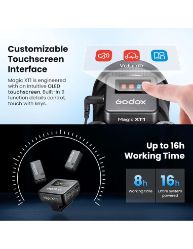 Micrófono Lavalier Inalámbrico GODOX Magic XT1 200m