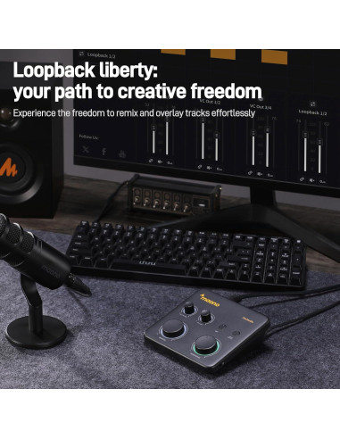 Interfaz de Audio USB MAONO PS22 Lite 24-bit/192kHz XLR