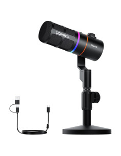 Micrófono Gaming USB Comica EJoy D10 Dinámico RGB 1.15kg