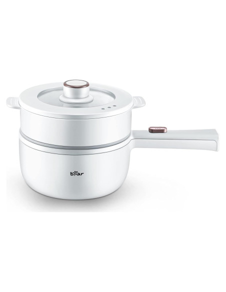 Olla Eléctrica Bear 1.6L con Vaporera y Control de Potencia