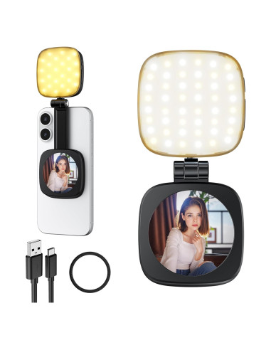 Luz de Selfie Magnética Recargable 5 Modos LED - F-662