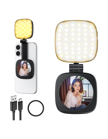 Luz de Selfie Magnética Recargable 5 Modos LED - F-662