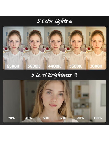 Luz de Selfie Magnética Recargable 5 Modos LED - F-662