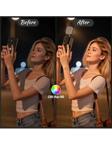 Luz de Selfie Magnética Recargable 5 Modos LED - F-662