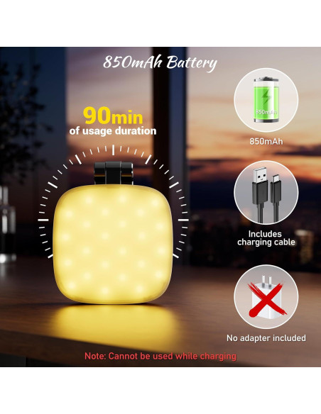 Luz de Selfie Magnética Recargable 5 Modos LED - F-662