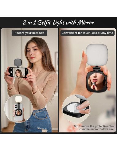 Luz de Selfie Magnética Recargable 5 Modos LED - F-662