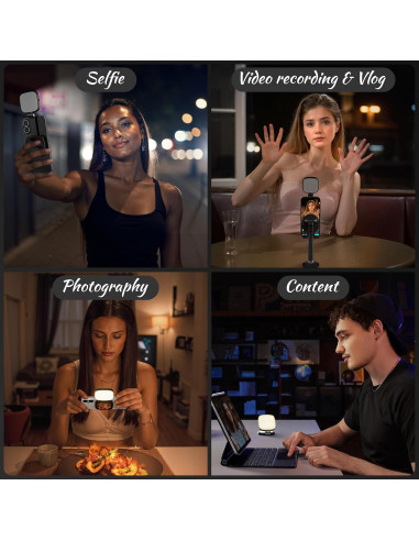 Luz de Selfie Magnética Recargable 5 Modos LED - F-662