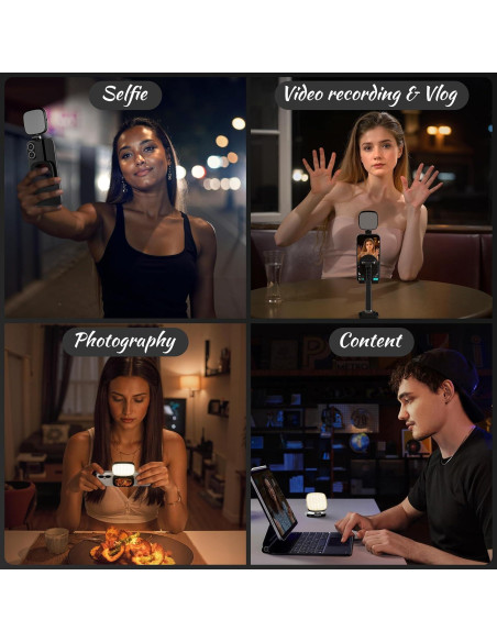 Luz de Selfie Magnética Recargable 5 Modos LED - F-662