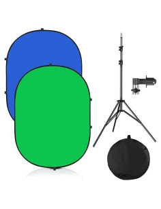 Fondo Chromakey 2 en 1 Verde y Azul YUOCU 150x200cm con Soporte