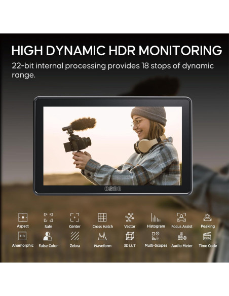 Monitor de Cámara Osee G7 Pro 7" Táctil 3000Nits 4K HDMI