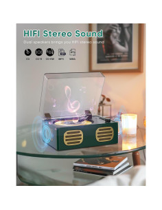 Reproductor de CD portátil MANGOSTAN CD-005GN Bluetooth Verde 2