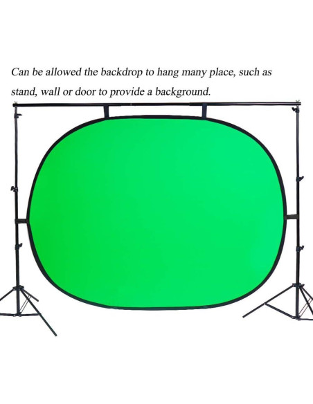 Fondo Chromakey 2 en 1 Verde y Azul YUOCU 150x200cm con Soporte