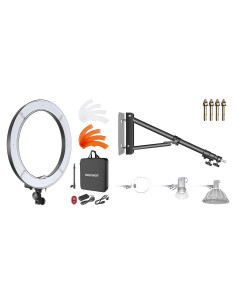 Luz de Anillo Neewer 18" 55W Regulable 5500K con Brazo