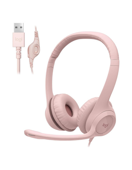 Auriculares Gaming Logitech H390 USB con Micrófono Rosa
