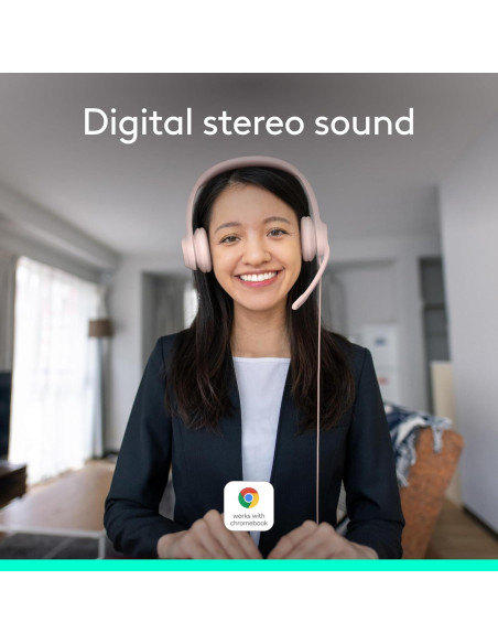 Auriculares Gaming Logitech H390 USB con Micrófono Rosa