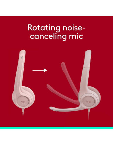 Auriculares Gaming Logitech H390 USB con Micrófono Rosa