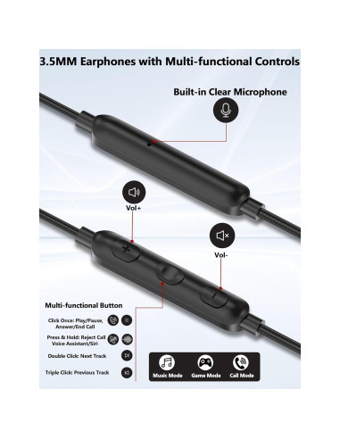 Auriculares con gancho sobre la oreja TOPAUX 3.5mm HiFi