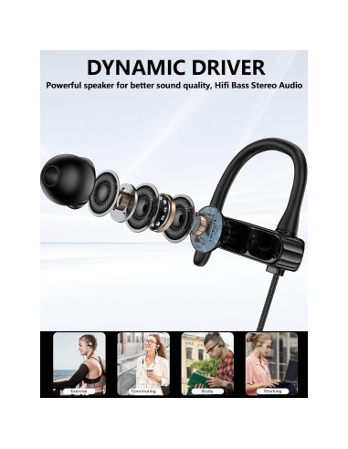 Auriculares con gancho sobre la oreja TOPAUX 3.5mm HiFi