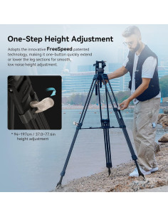 Trípode de Video SmallRig AD-100 de Fibra de Carbono 197 cm 2