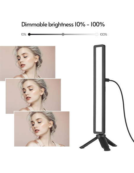 Barra de Luz LED Andoer para Monitor USB 28x4cm 3 Temperaturas