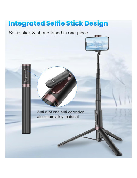 Trípode TONEOF para Teléfono Móvil 67" con Luz LED 60