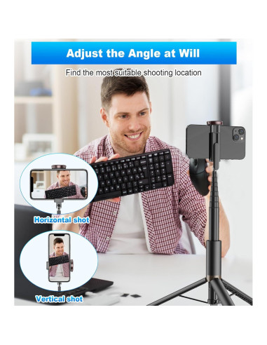 Trípode TONEOF para Teléfono Móvil 67" con Luz LED 60