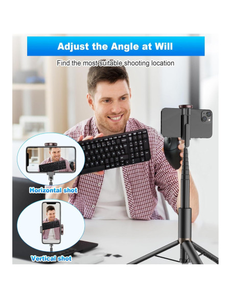 Trípode TONEOF para Teléfono Móvil 67" con Luz LED 60