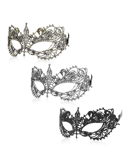 3 Piezas Máscaras de Disfraz de Encaje WLLHYF para Adultos