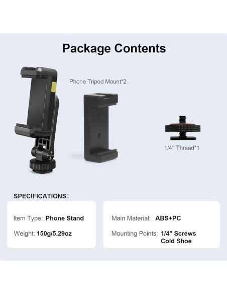 Adaptador de Montaje para Trípode Mechrig YD032 Universal 360