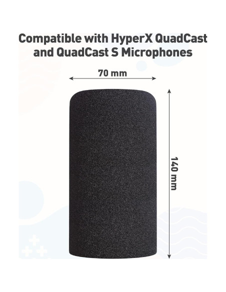 Filtro de Pop de Espuma HyperX QuadCast S - Protección Micrófono