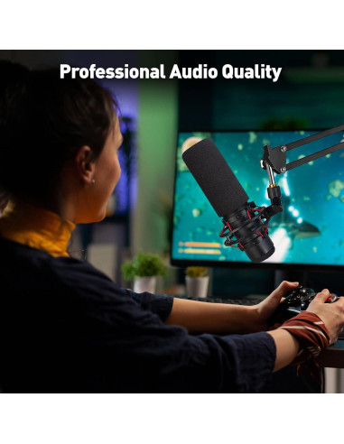 Filtro de Pop de Espuma HyperX QuadCast S - Protección Micrófono