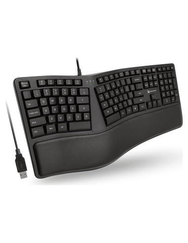 Teclado Ergonómico X9 con Reposamuñecas Acolchado 110 Teclas
