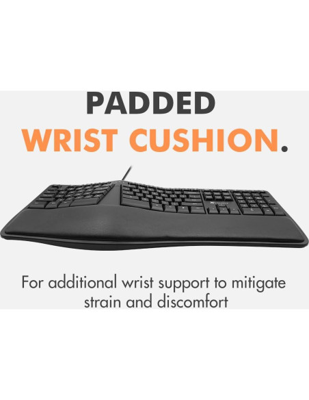 Teclado Ergonómico X9 con Reposamuñecas Acolchado 110 Teclas