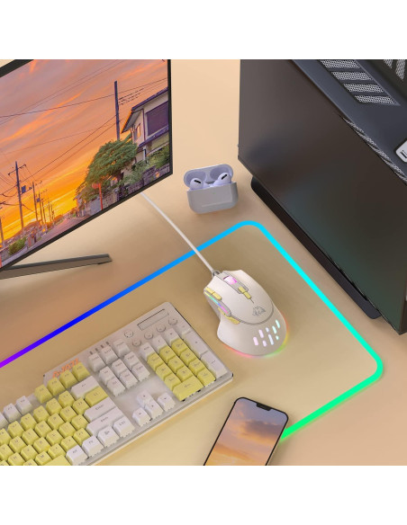 Ratón Gaming MAGIC-REFINER RGB 12800DPI Con Cable Ergonómico