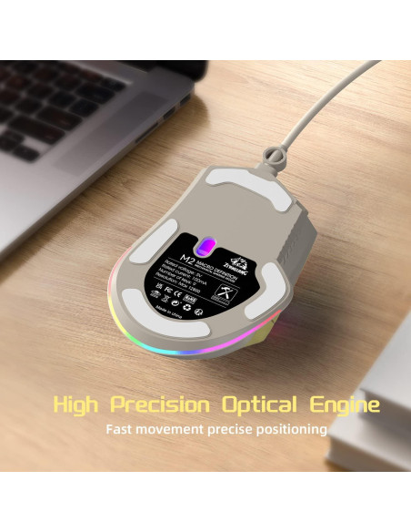 Ratón Gaming MAGIC-REFINER RGB 12800DPI Con Cable Ergonómico