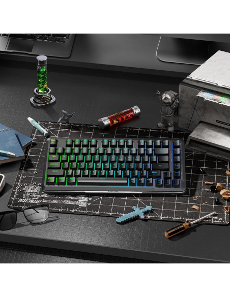 Teclado Mecánico Inalámbrico Redragon K713 RGB 75% 82 Teclas