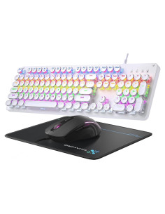 Combo Teclado Mecánico Retro Tipo Máquina + Ratón RGB Taiahiro