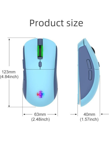 Ratón Gaming Inalámbrico LORERAN RGB 4800DPI Ergonómico